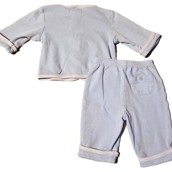 GAP Boys Blue 3 Piece Pajama Set Newborn to 3 Months - Picture 2 of 3
